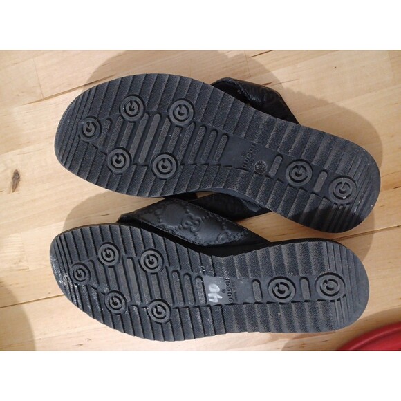 Lot Of 2 Gucci GG Black Red Leather Thong Men Sandal Slide US7.5 EU40 GUCCI/UK7G main image 16